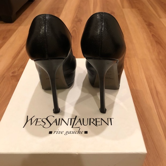 YSL Saint Laurent black shoes size 7 designer - Picture 7 of 7